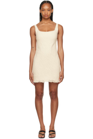 【関税込み】Staud オフホワイト Isabela ミニワンピース Off-White Isabela Minidress by Staud on Sale