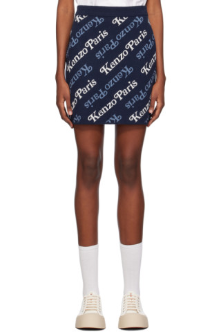 Kenzo: VERDYエディション ネイビー Kenzo Paris ミニスカート