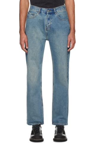 WYNN HAMLYN: Indigo Straight Jeans | SSENSE