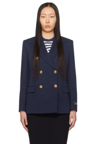 【関税込み】Versace ネイビー Informal テーラードジャケット 241404F057001_1.jpg