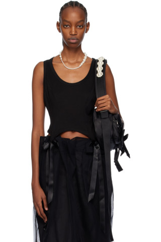 Simone Rocha: Black Easy Tank Top | SSENSE