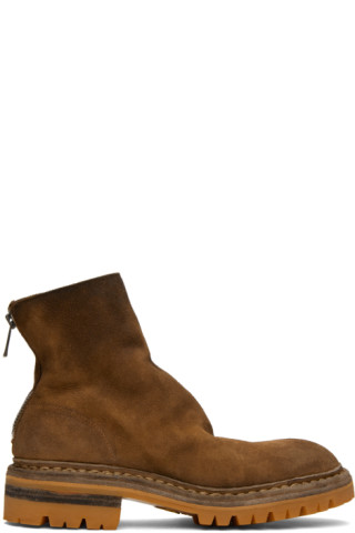 UNDERCOVER - Tan nonnative & Guidi Edition Back Zip Boots