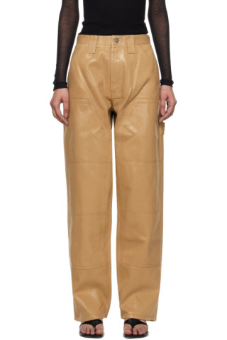 【関税込み】Dion Lee ベージュ ラミネート ジーンズ Dion Leeのベージュ ラミネート ジーンズがセール中