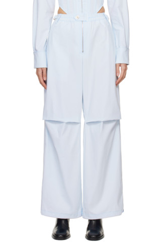 【関税込み】Dion Lee ブルー Flight トラウザーズ 241417F087012_1.jpg