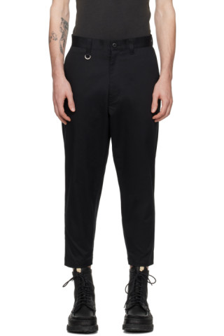 SOPHNET.: Black Wide-Leg Trousers | SSENSE