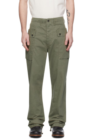 Green Straight-Leg Cargo Pants by RRL on Sale Green Straight-Leg Cargo Pants by RRL on Sale