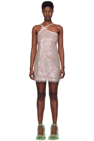 ワンピース Msgm Sequined Dress Gray Sequin Minidress by MSGM on Sale