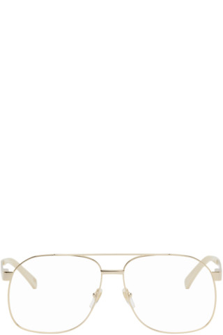 Gucci: ゴールド アビエイターメガネ | SSENSE 日本 