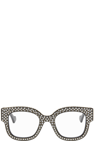 gucci black sunglasses with crystals