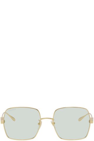 white and gold gucci sunglasses