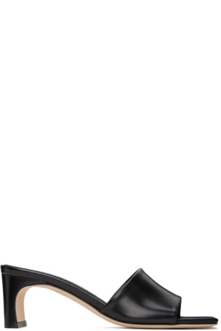 【関税込み】Aeyde ブラック Jeanie ヒールサンダル Aeyde: Black Jeanie Heeled Sandals | SSENSE
