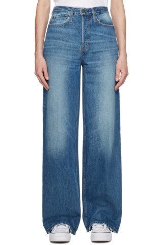 Blue 'The 1978' Jeans by FRAME on Sale