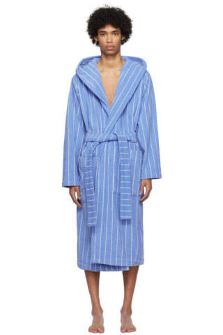 Blue Hooded Bathrobe