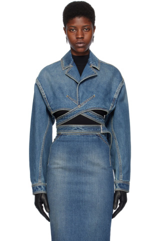 ALAIA デニムジャケット ALAÏA ニットフード付き デニム製ジャケット | ジャケット