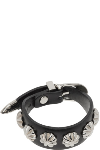 Toga Pulla - Black Concho Leather Bracelet