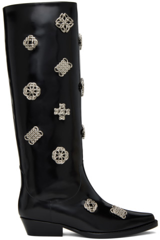 ＜新品　未使用　送料無料 ＞TOGA PULLA ブーツ Toga Pulla ミックスバッジ レザーアンクルブーツ 通販 - FARFETCH