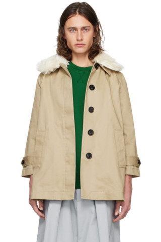Mayle Faux Fur Trim Coat main image 1