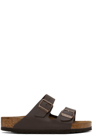 Birkenstock: Brown Regular Arizona Soft Footbed Sandals | SSENSE