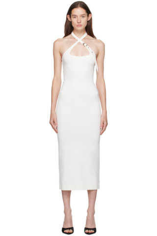 オールインワン・サロペット The Attico Halterneck Midi Dress White Halter Neck Midi Dress by The Attico on Sale