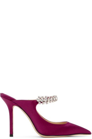 【関税込み】Jimmy Choo SSENSE限定 ピンク Bing 100 ミュール Pink Bing 100 Heels by Jimmy Choo on Sale