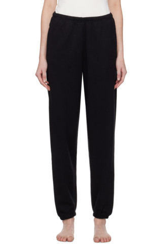 Womens Skims black Fleece Tapered Classic Sweatpants