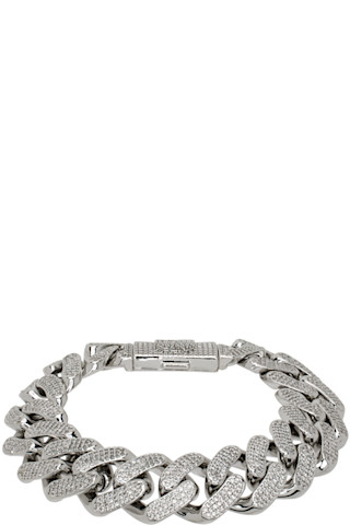 BAPE: Silver Ape Head Fat Bracelet | SSENSE BAPE: Silver Ape Head Fat Bracelet | SSENSE