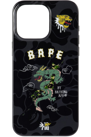 BAPE ブラック Souvenir iPhone 15 Pro Plus ケース Black Souvenir iPhone 15 Pro Plus Case by BAPE | SSENSE