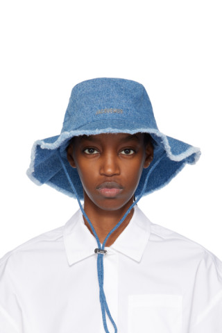 JACQUEMUS: Blue 'Le bob Artichaut' Hat | SSENSE