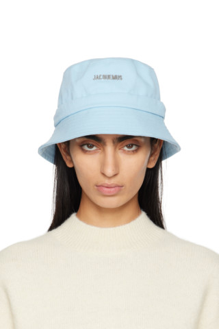 Blue Blue Japan: Blue Kago Bassen Bucket Hat, SSENSE Canada