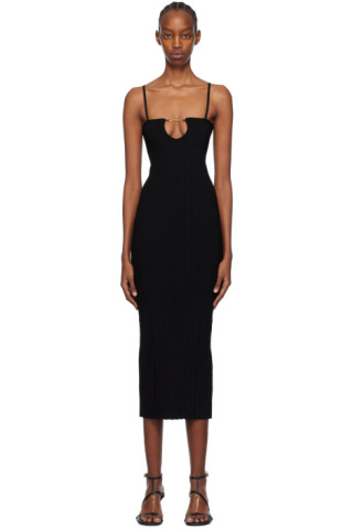 ワンピース LA ROBE SIERRA BRETELLES DRESS Black Les Classiques 'La robe Sierra bretelles' Midi Dress