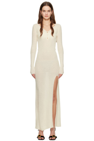 flowy long sleeve wedding dresses Boho Sleeved Flowy Lace Chiffon Wedding Dress