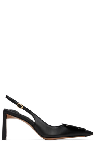 Black Les Classiques 'Les Slingbacks Duelo Hautes' Heels by Black Les Classiques 'Les Slingbacks Duelo Hautes' Heels by