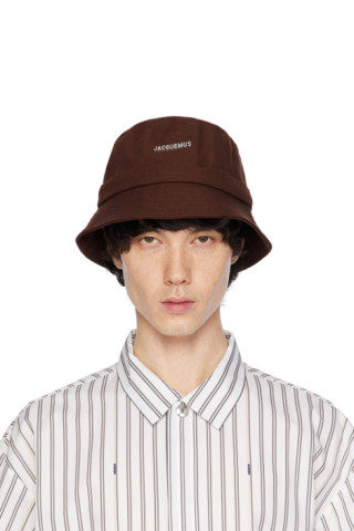 【新品未使用】JACQUEMUS ブラウン バケット ハット JACQUEMUS◇大人気！コットン フリンジ デザインバケットハット