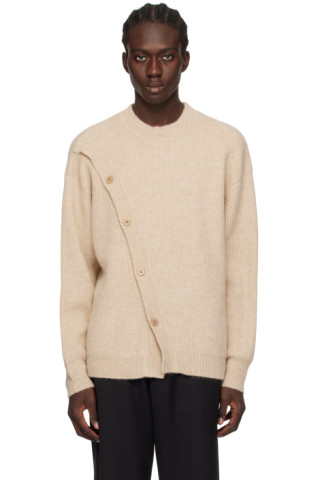 Beige Le Chouchou 'Le Cardigan Pau' Cardigan by JACQUEMUS on Beige Le Chouchou 'Le Cardigan Pau' Cardigan by JACQUEMUS on