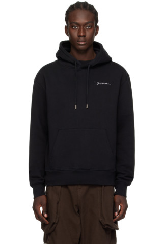 【関税込み】JACQUEMUS ブルー Le sweatshirt brode フーディ JACQUEMUS: Black Les Classiques 'Le Sweatshirt Brodé' Hoodie