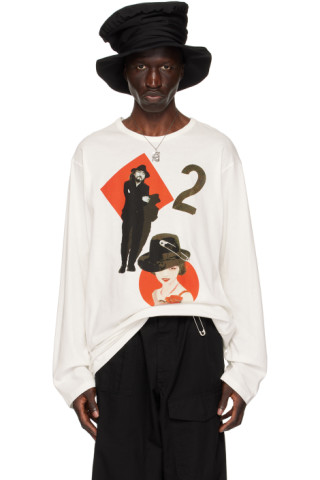 Tシャツ・カットソー YOHJI YAMAMOTO GRAPHIC LONG-SLEEVED T-SHIRT 241573M213007_1.jpg