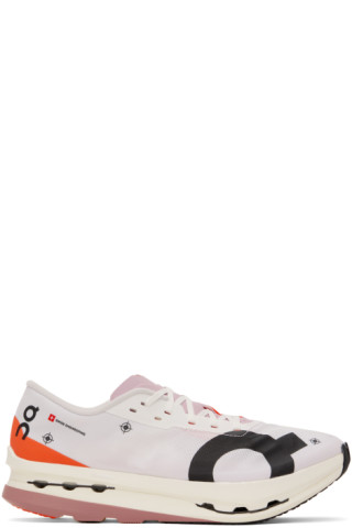 【関税込み】On ホワイト&ピンク Cloudbloom Echo 3 スニーカー On: White & Pink Cloudbloom Echo 3 Sneakers | SSENSE