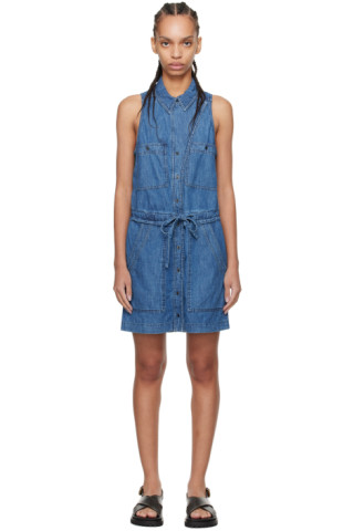isabel marant etoile blue dress Isabel Marant Étoile blue denim Dress – Loop Generation