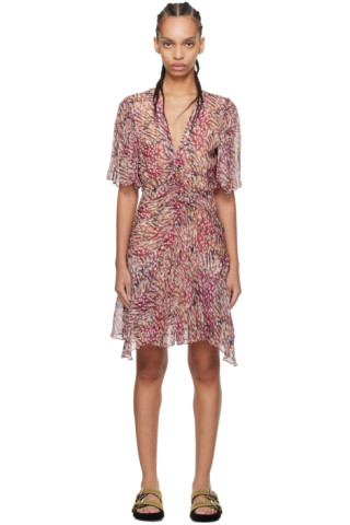 ワンピース ISABEL MARANT ETOILE MARANT ETOILE Dresses Beige Beige & Pink Vivienne Minidress by Isabel Marant Etoile on Sale