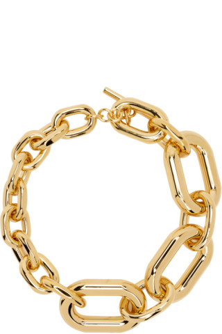 Rabanne: Gold XL Link Necklace | SSENSE