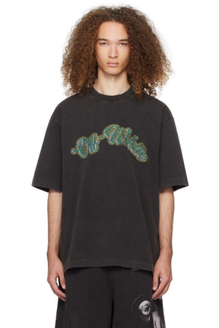 Black Bacchus Skate T-SHirt by Off-White on Sale