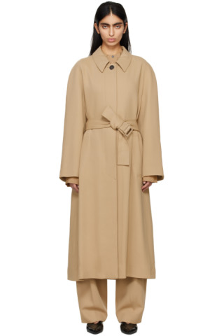 【関税込み】Studio Nicholson ベージュ Denali トレンチコート 241608F067003_1.jpg