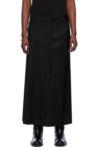 【関税込み】Studio Nicholson ブラック Jaya マキシスカート Studio Nicholsonのブラック Jaya マキシスカートがセール中