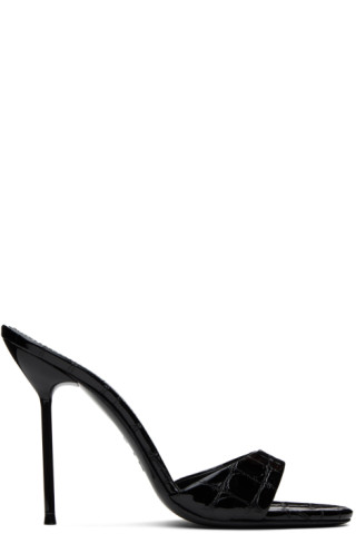 サンダル・ミュール PARIS TEXAS Black leather Lidia sandals (PX1571XVN01 BLACK) Black Lidia Heeled Sandals by Paris Texas on Sale