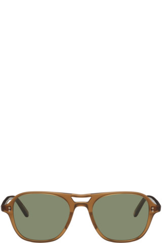 Garrett Leight: Brown Doc Sunglasses | SSENSE