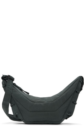 LEMAIRE: Gray Small Soft Game Bag | SSENSE LEMAIRE: Gray Small Soft Game Bag | SSENSE