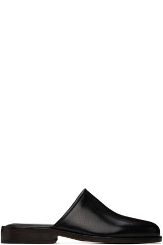 【関税込み】LEMAIRE ブラック Square クロッグ LEMAIRE: ブラック Square クロッグ | SSENSE 日本