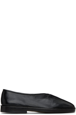 LEMAIRE: ブラック Flat Piped フラットシューズ | SSENSE 日本