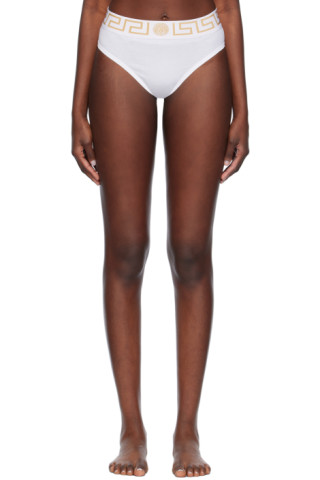 Buy Versace Beige Greca Border Briefs - 1k930 Nude At 70% Off