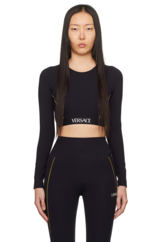 Versace Underwear: Black Sofileta Sport Top | SSENSE